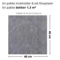 8-pk Firenze selvklebende fliser