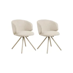 2-pk Fulham dreibar spisestol sand