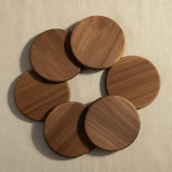 6-pk Glassbrikker i akasie 10 cm