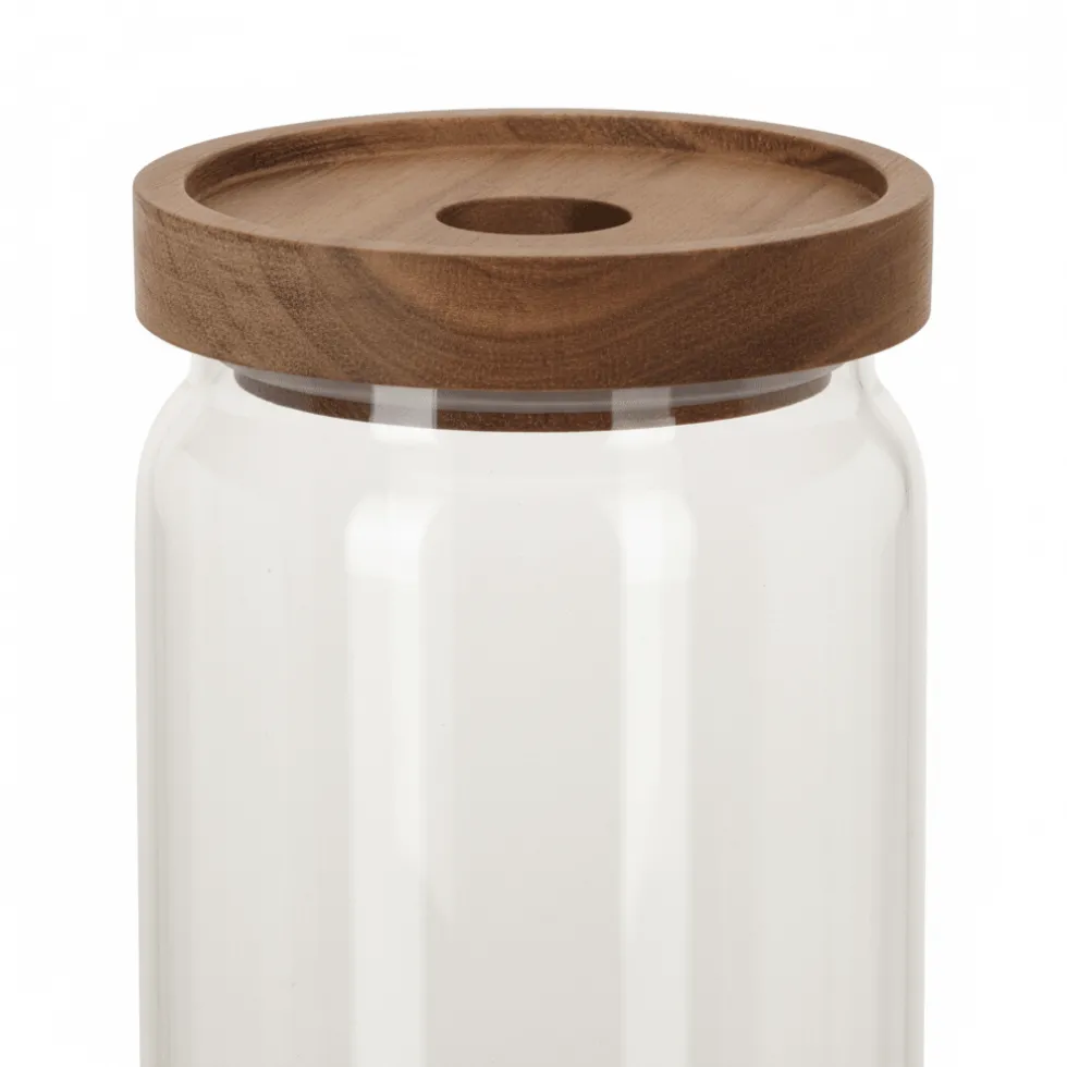 3-pk glasskrukke akasie 1,5 liter