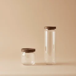 2-pk Glasskrukker med trelokk