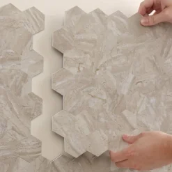 10-pk Grace hexagon selvklebende veggfliser