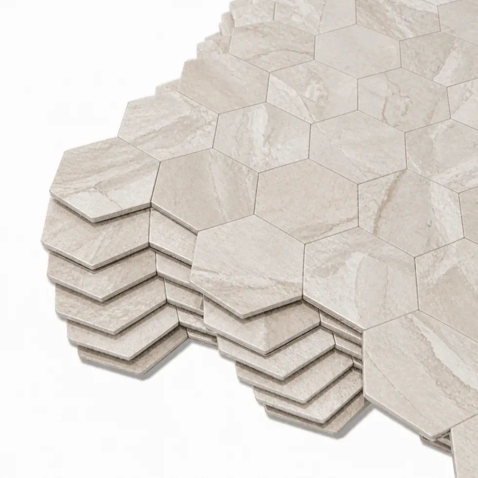 10-pk Grace hexagon selvklebende veggfliser