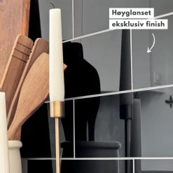 24-pk Hailey sort selvklebende veggfliser