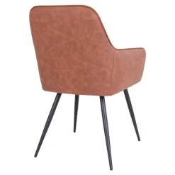 2-pk Harbo spisestol brun PU-skinn