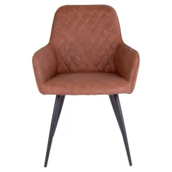 2-pk Harbo spisestol brun PU-skinn