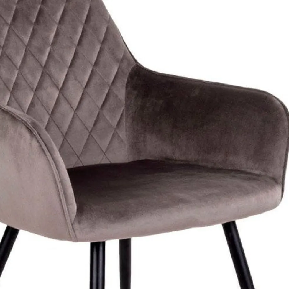 2-pk Harbo spisestol lys brun velur