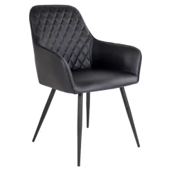 2-pk Harbo spisestol sort PU-skinn