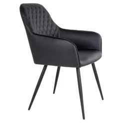 2-pk Harbo spisestol sort PU-skinn