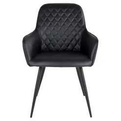 2-pk Harbo spisestol sort PU-skinn