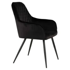 2-pk Harbo spisestol sort velur