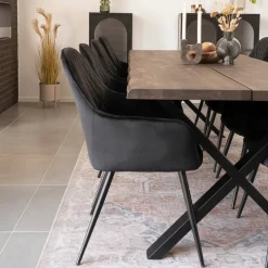 2-pk Harbo spisestol sort velur