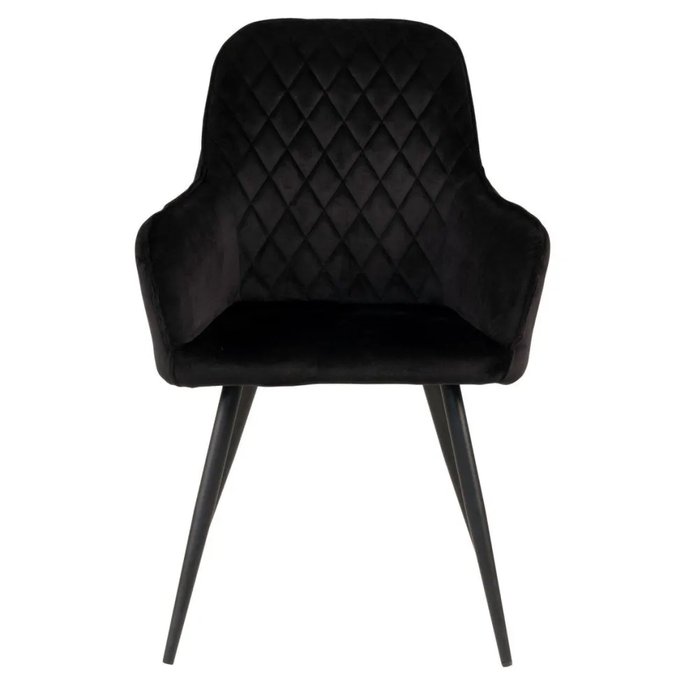 2-pk Harbo spisestol sort velur