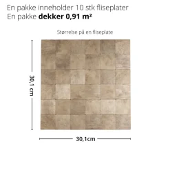 10-pk Henrik selvklebende veggfliser