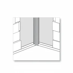 2-pk Innvendig hjørnelister 122 cm