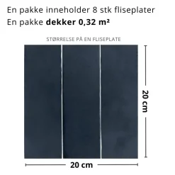 8-pk Katja midnattsblå selvklebende fliser