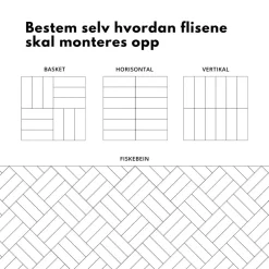 8-pk Katja midnattsblå selvklebende fliser