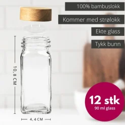 12-pk Krydderglass, firkantet