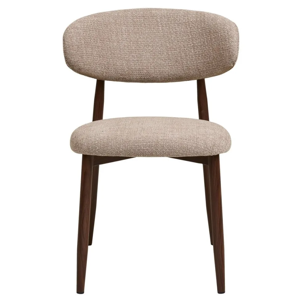 2-pk Levanto spisestol sand/valnøttfarget