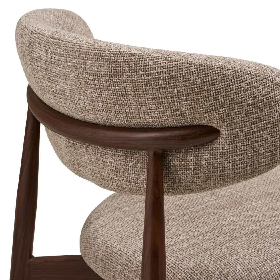 2-pk Levanto spisestol sand/valnøttfarget