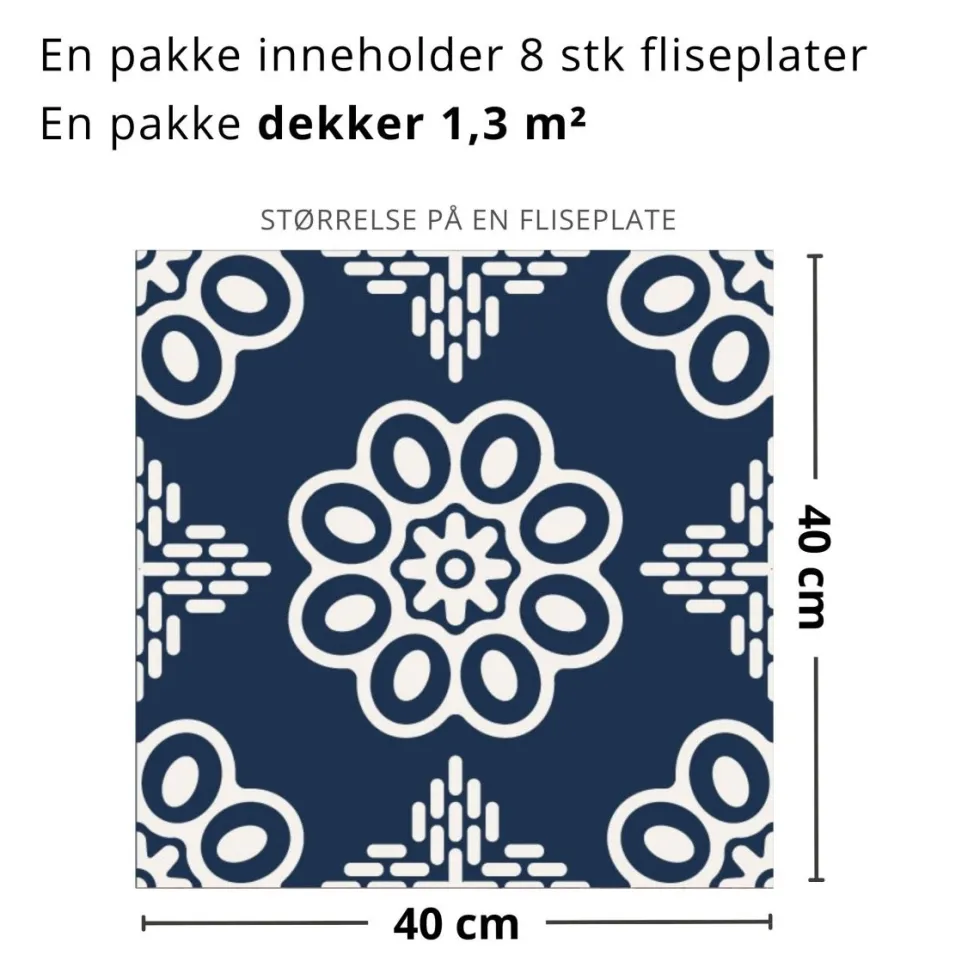 8-pk Lya selvklebende fliser