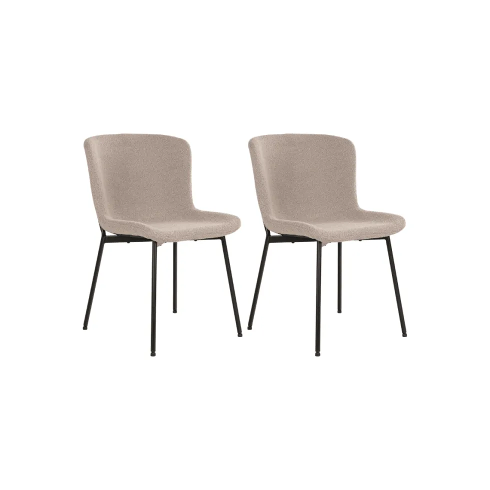 2-pk Maceda spisestol beige