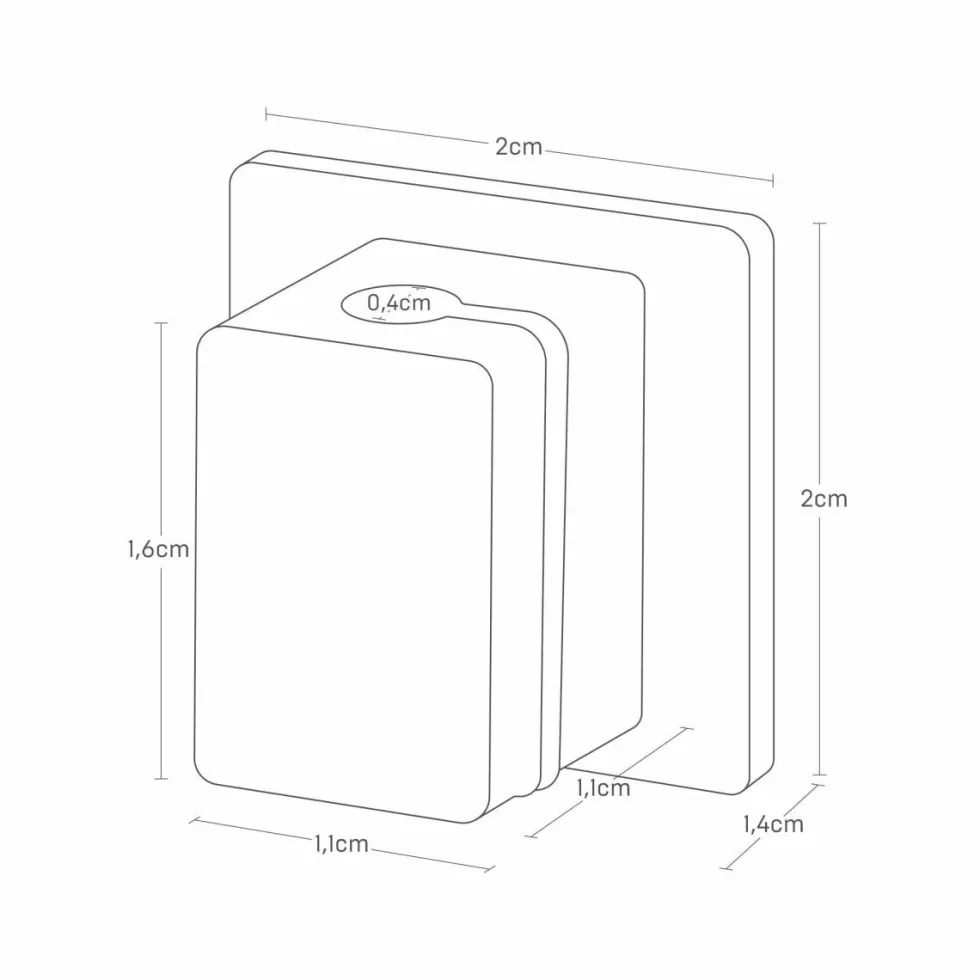 5-pk Magnetisk kabelholder hvit