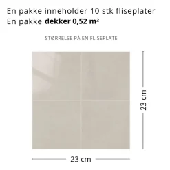10-pk Melina Beige selvklebende veggfliser