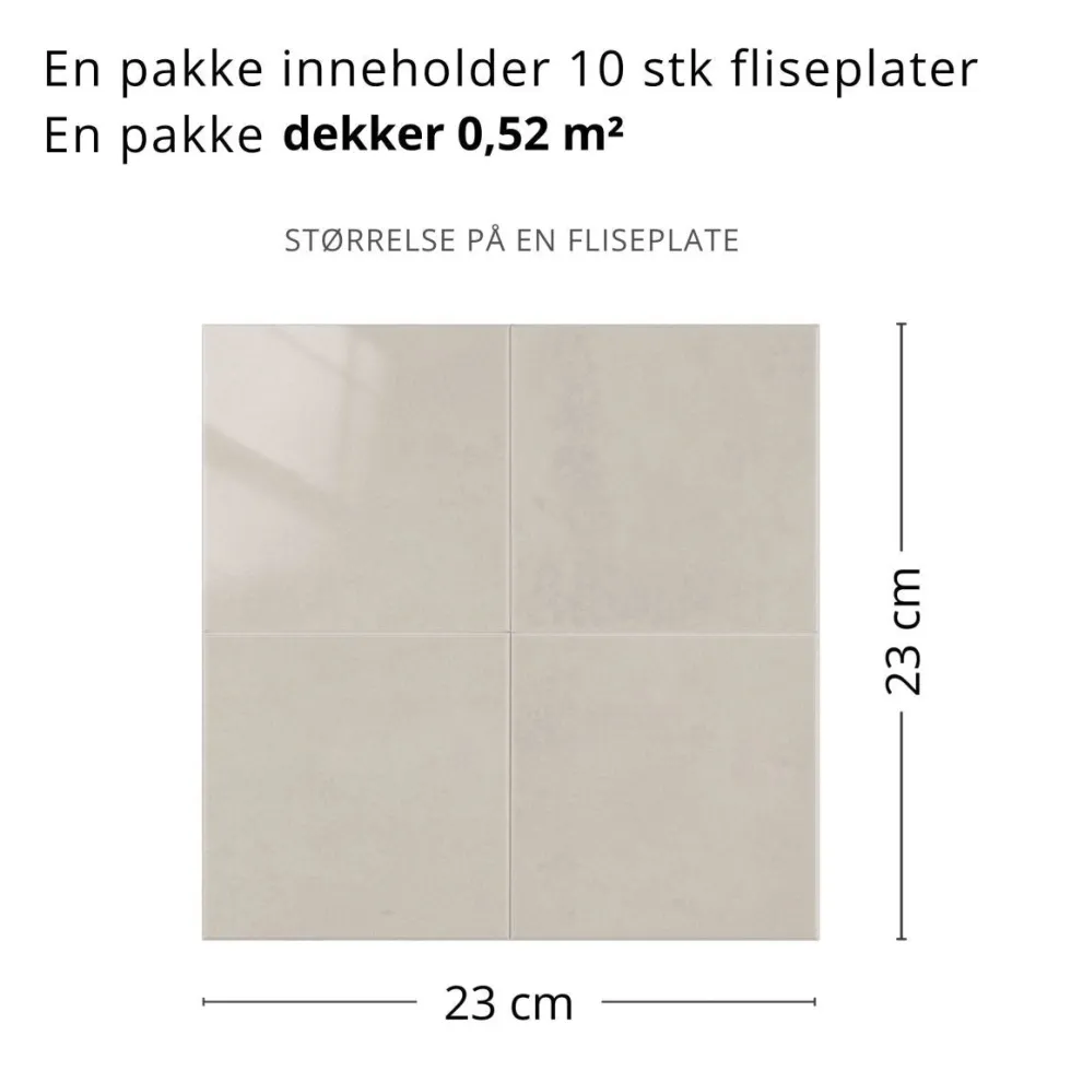 10-pk Melina Beige selvklebende veggfliser