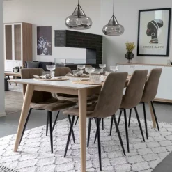 2-pk Middelfart spisestol lys brun