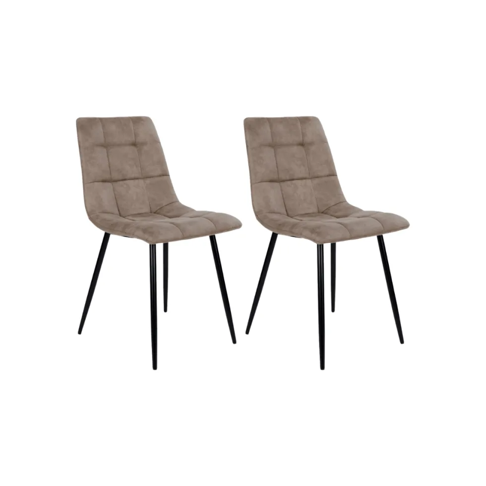 2-pk Middelfart spisestol lys brun