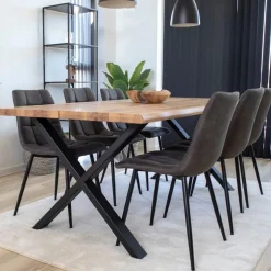 2-pk Middelfart spisestol mørk grå