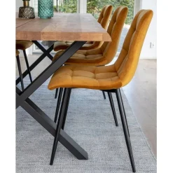 2-pk Middelfart spisestol sennepsgul