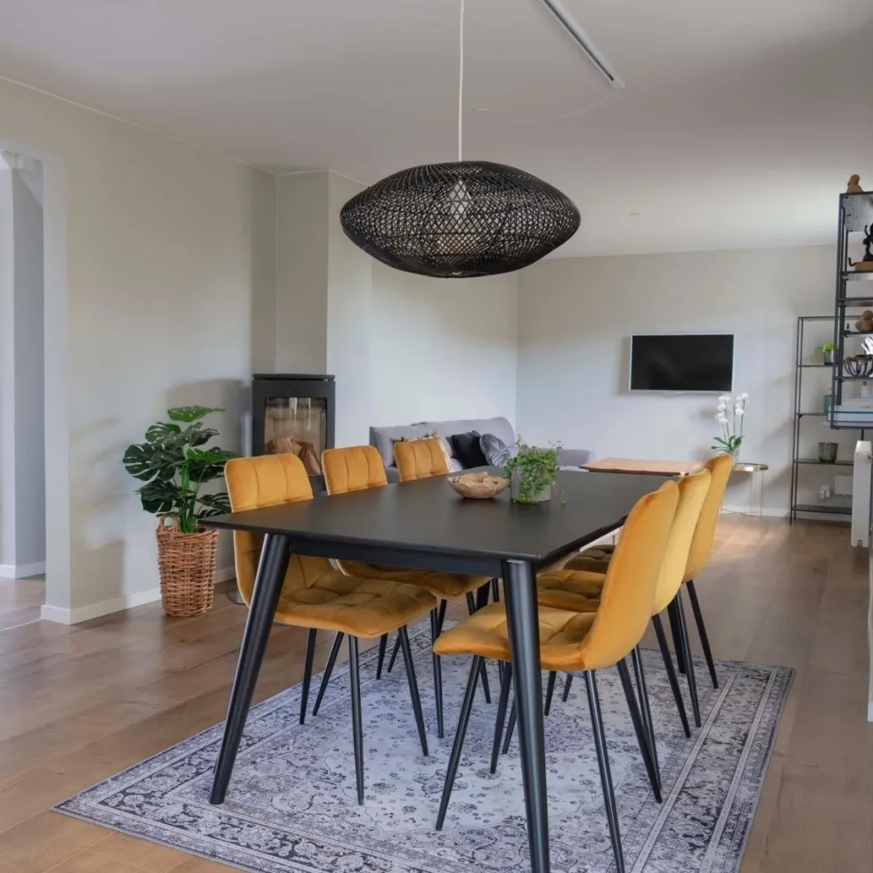 2-pk Middelfart spisestol sennepsgul