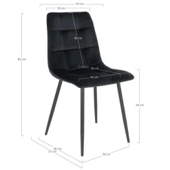2-pk Middelfart spisestol sort