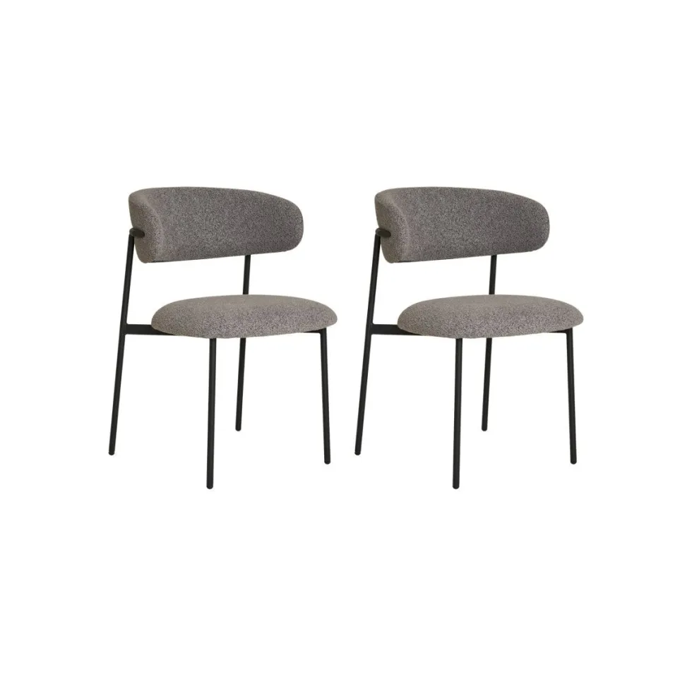 2-pk Mira lysegrå spisestol
