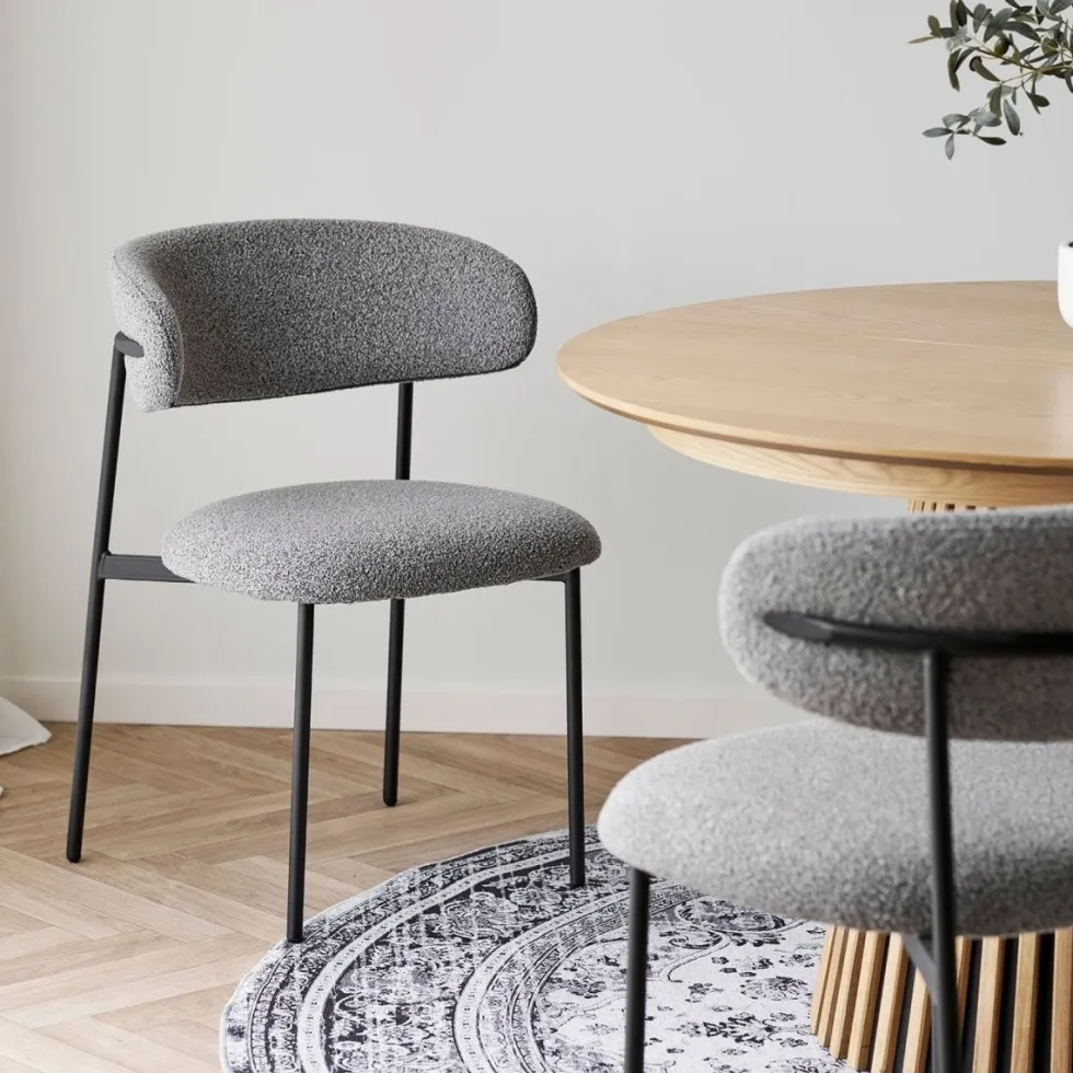 2-pk Mira lysegrå spisestol