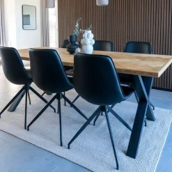 2-pk Monaco dreibar spisestol sort