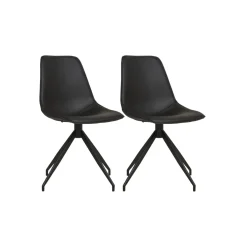 2-pk Monaco dreibar spisestol sort