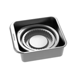 7-pk nonstick bake- og stekesett, stabelbar