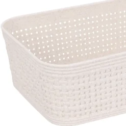 2-pk Oppbevaringskurv sandfarget 19 x 13,5 x 6 cm