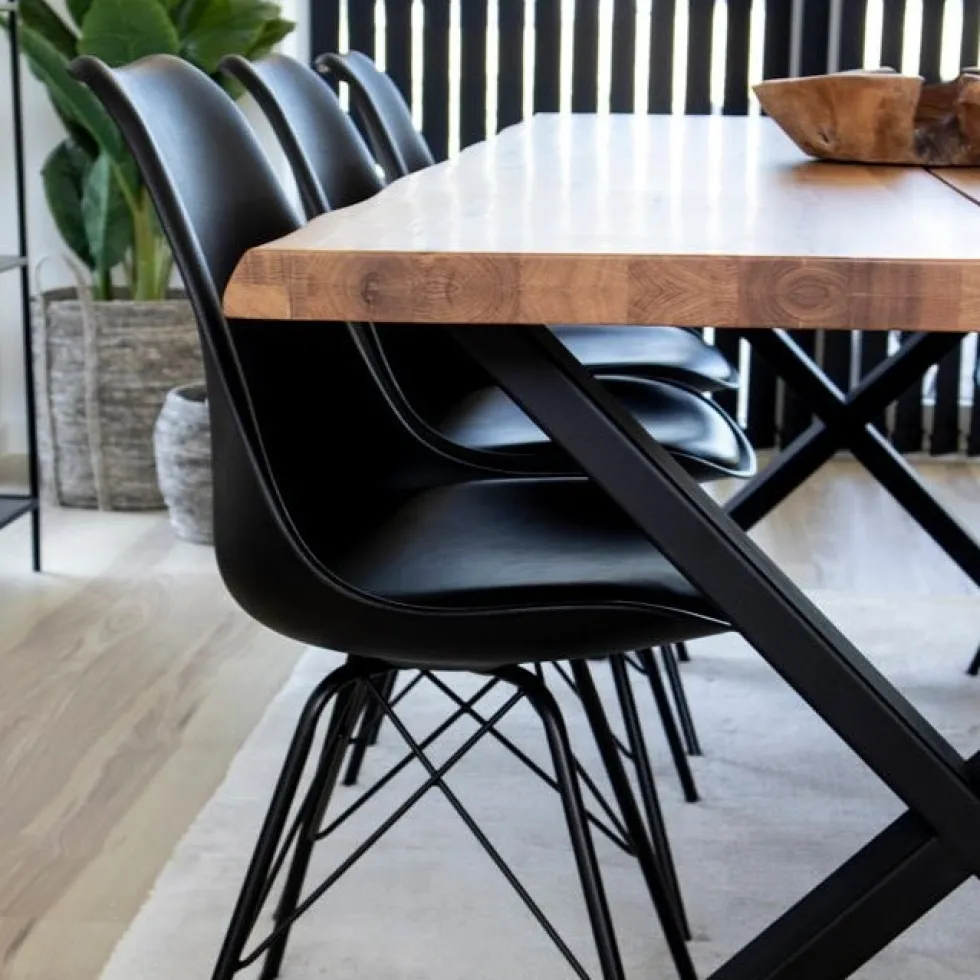 2-pk Oslo spisestol sort