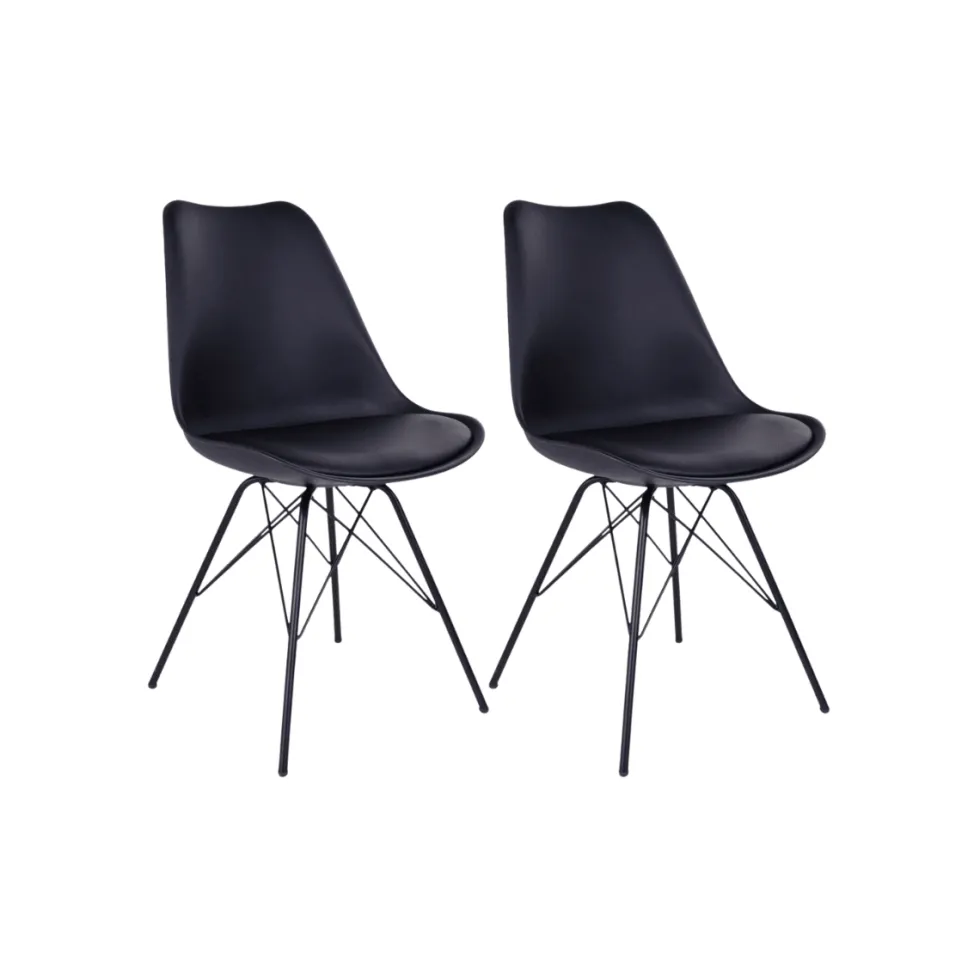 2-pk Oslo spisestol sort