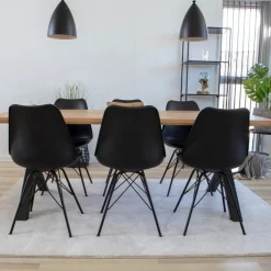 2-pk Oslo spisestol sort