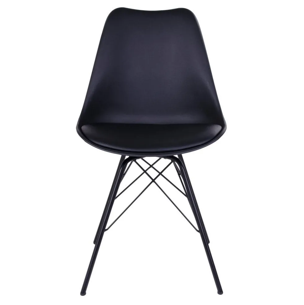 2-pk Oslo spisestol sort