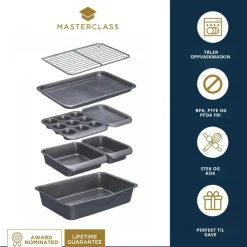7-pk ovnsformer non-stick, stabelbar