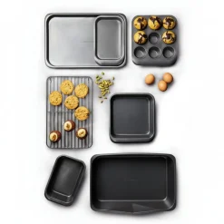 7-pk ovnsformer non-stick, stabelbar