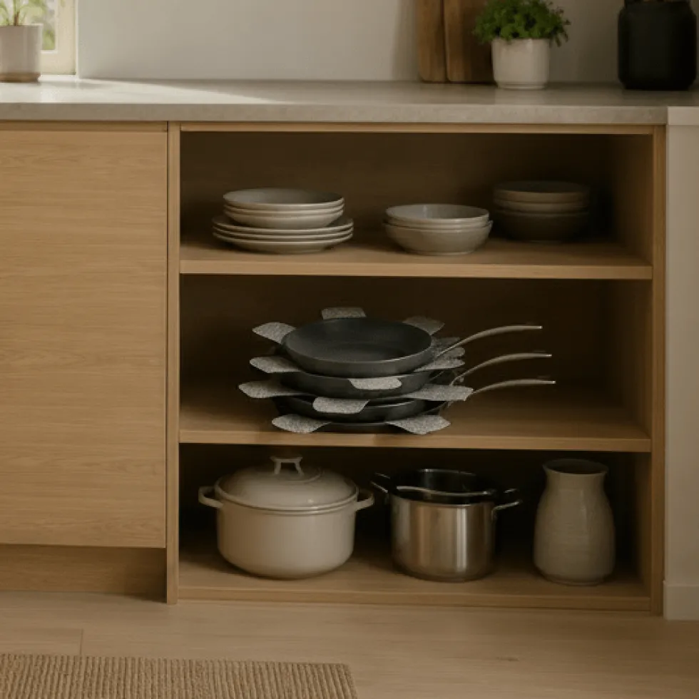 3-pk Pannebeskytter grå 38 cm