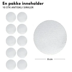 10-pk Selvklebende antiskli rund, transparent