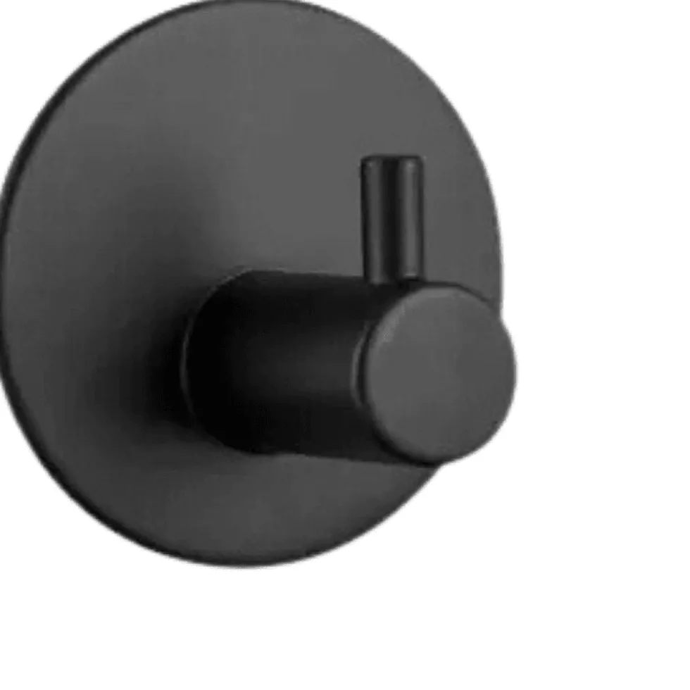 4-pk Selvklebende knagg, sort matt